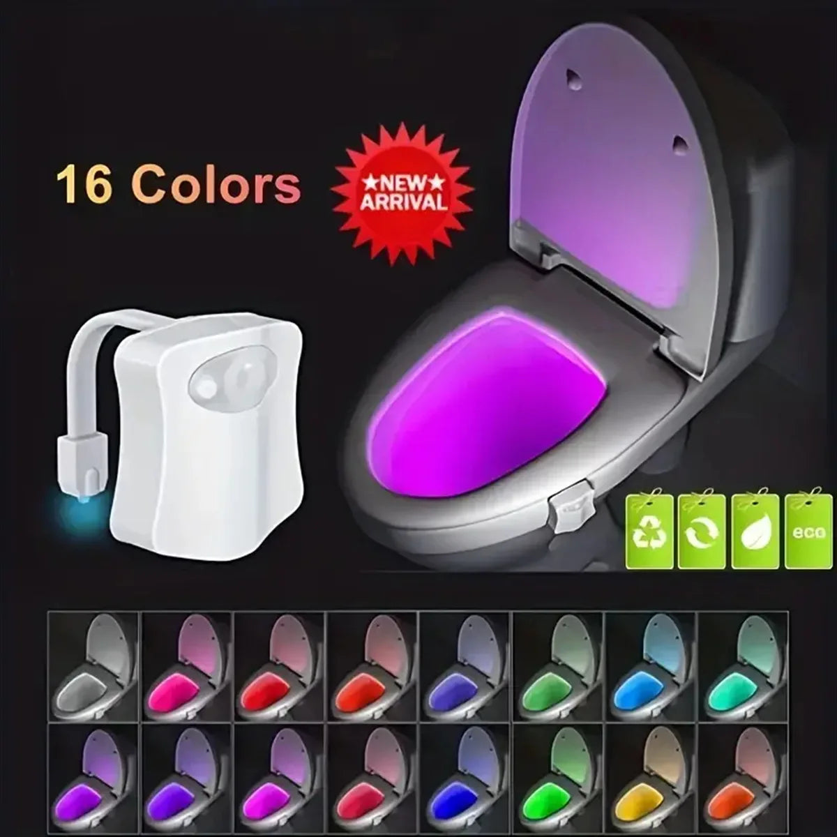 GlowThrone™ – RGB Motion Sensor Toilet Light